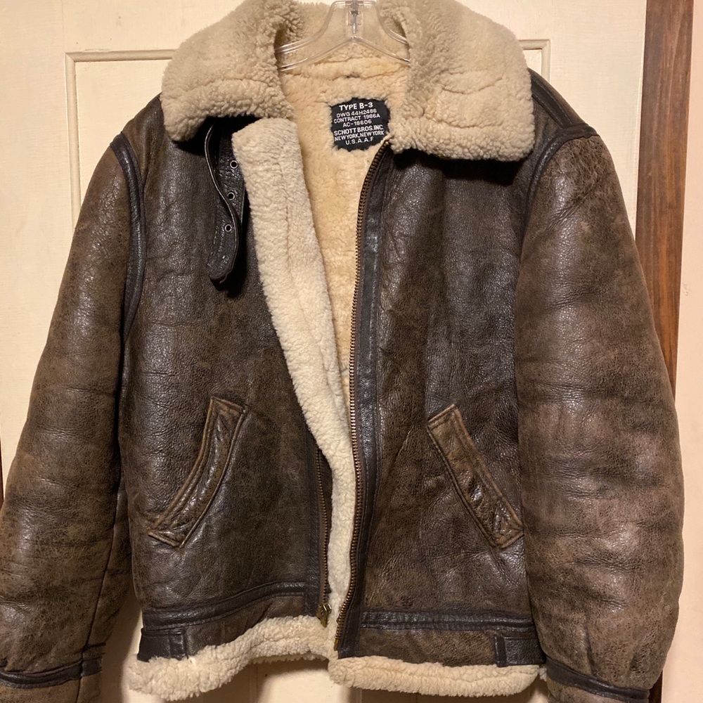 1986 Contract Schott B3 Leather Flight Jacket